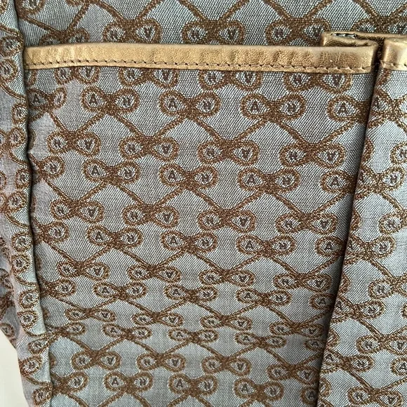 Anya Hindmarch Gray/Gold Fabric/Leather Tote - Picture 2 of 15